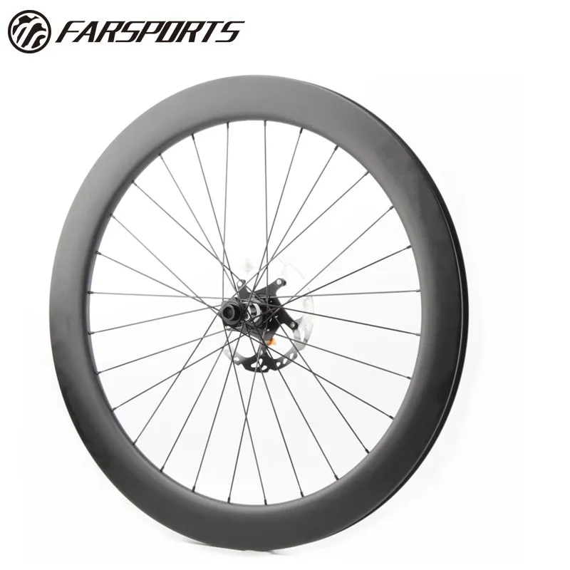 Конкурентный 60 мм x 25 мм Широкий полный карбоновый диск для колеса Тормозные колеса для циклокросса велосипеда, центрального замка или 6 болтов, ось 12 мм
