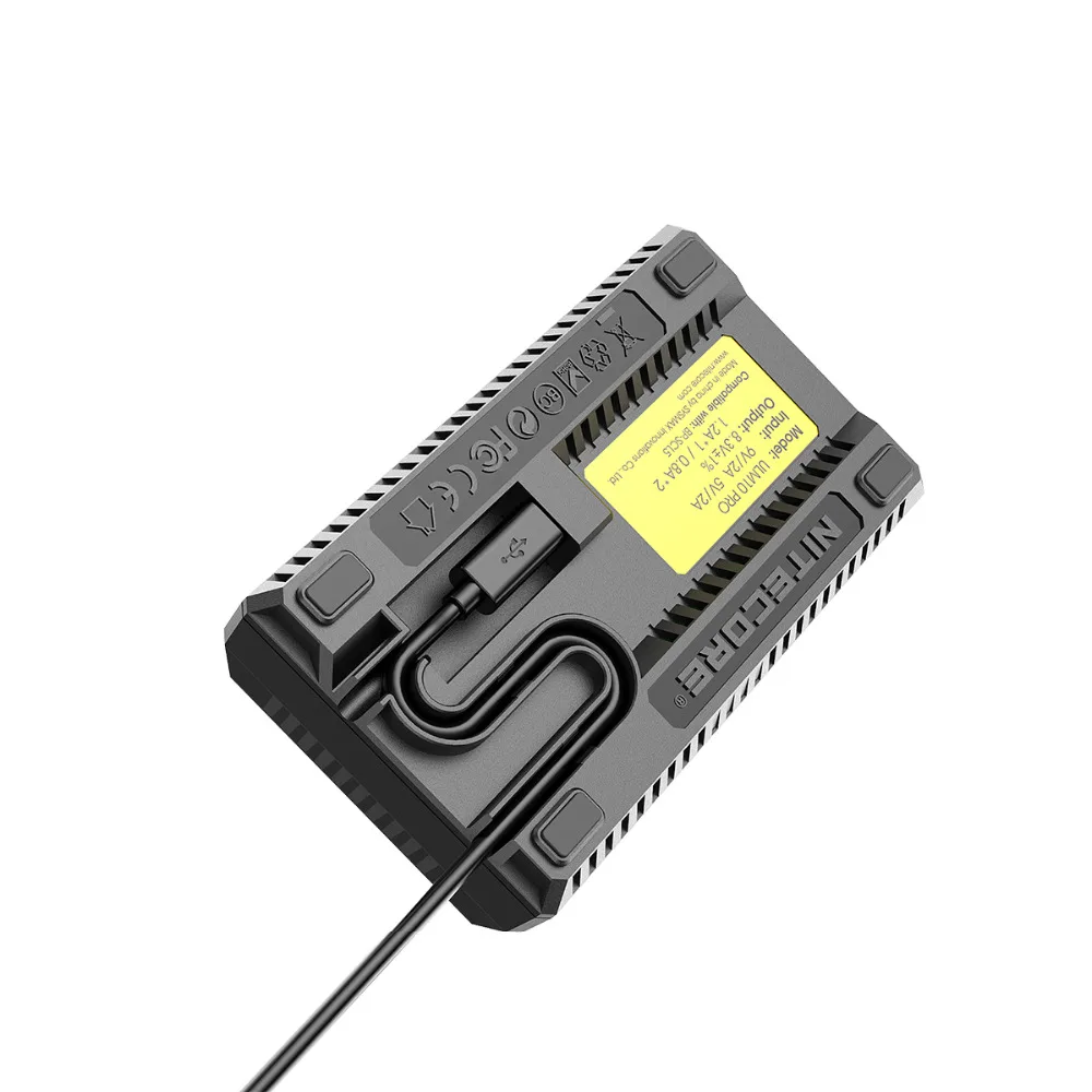 Nitecore ULM10 Pro цифровой двойной слот Путешествия Камера зарядное устройство для Leica BP-SCL5 батареи, совместимый с M10