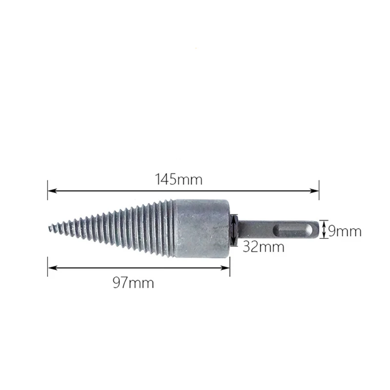 Дровяное сверло измельчитель деревянный разделительный инструмент разделительный конус дровяные разветвители дровяная машина дробилка дровяная дробилка