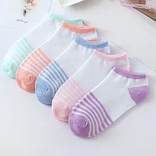 1 пара; удобные хлопковые носки унисекс в полоску; короткие носки;#22