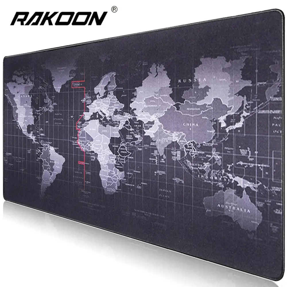 

Gaming Mouse Pad Large Mouse Pad Gamer Big Mouse Mat Computer Mousepad Rubber World Map Mause Pad Keyboard Desk Mat for Game