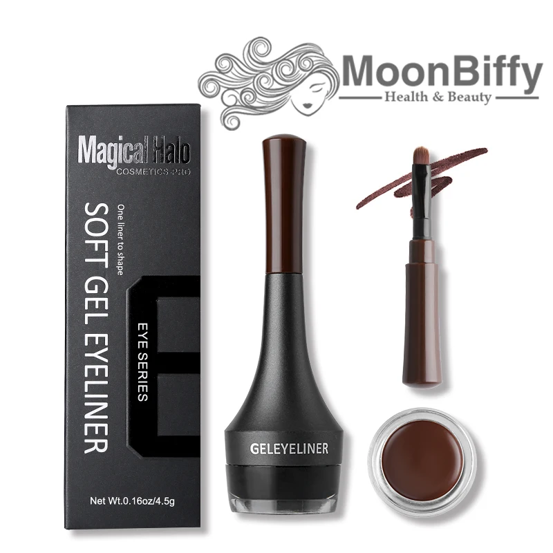 

MOONBIFFY Makeup Waterproof Lock Color Cream Eyebrow Gel Pencil 2 Colors Eyebrow