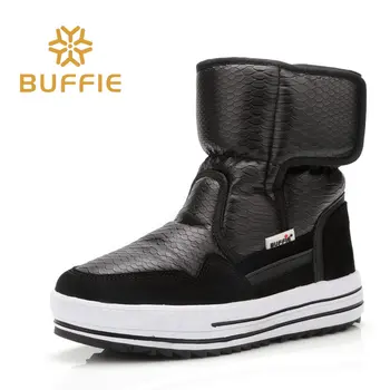 

Buffie Winter fur boots fashion warm shoes boys girls black boots waterproof brand style nice looking female women's snow boots