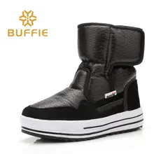 Buffie 겨울 모피 부츠 패션 따뜻한 신발 소년 소녀 블랙 부츠 방수 브랜드 스타일 좋은 찾고 여성 여성 스노우 부츠