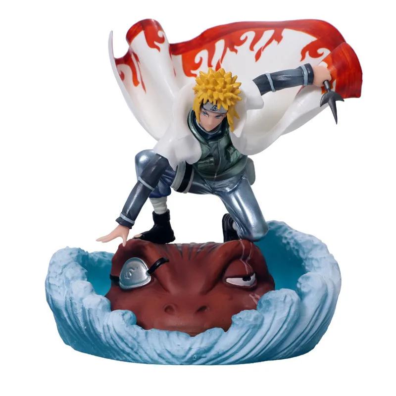 

Naruto Namikaze Minat Yondaime Hokage Gama-Bunta Naruto Fther PVC Action Figure Collectible Model 19cm