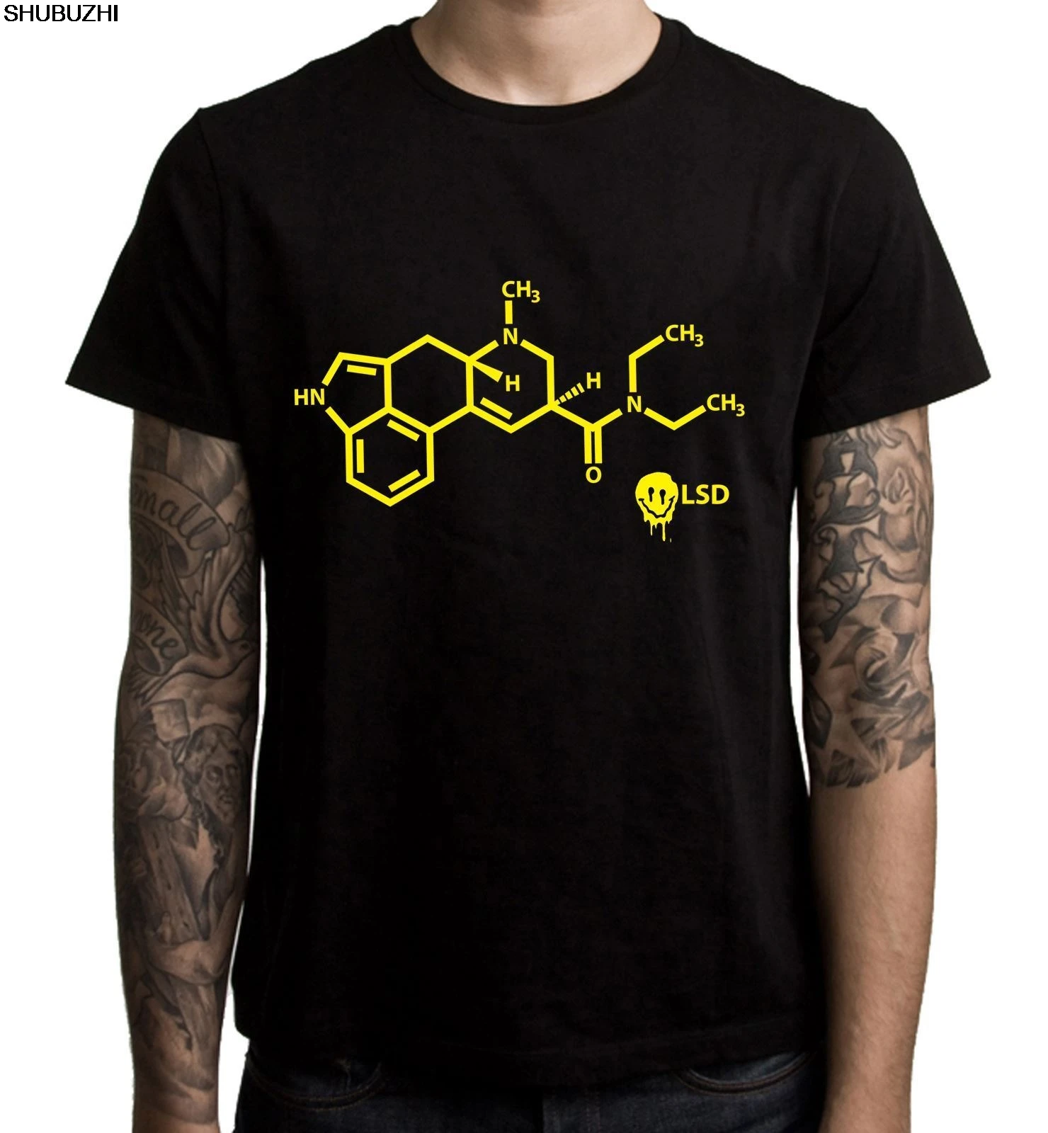 Smiley Acid LSD Chemical Formula Men's T-Shirt Cool Casual pride t shirt men Unisex New shubuzhi tshirt Loose Size top sbz3088 Smiley Acid LSD Chemical Formula Men's T-Shirt Cool Casual pride t shirt men Unisex New shubuzhi tshirt Loose Size top sbz3088