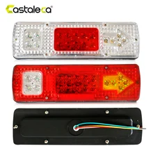 Castaleca светодио дный 1 шт. 19 LED Caravan освещение фара грузовика Caravan грузовик задний фонарь поворотов Обратный тормоз лампа 12 В в В 24