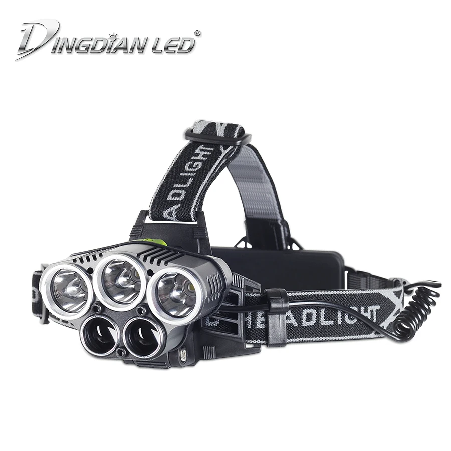 

USB Rechargeable LED Headlamp 25000lm 25W Headlights 6 Modes Cree LED 18650 Tactical Outdoor Flashlight for Fishing Hunting