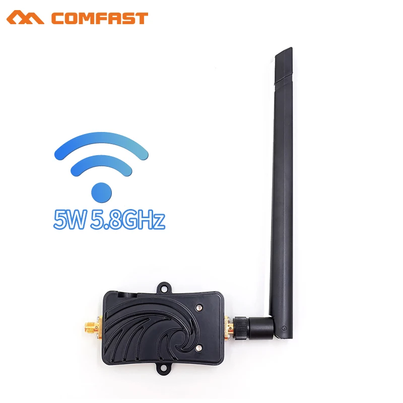 5 8Ghz Wifi Signal Booster 5W wi fi range Extender Repeater Broadband Amplifiers with antenna for 1