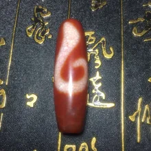 Тибет Агат Дзи красный жемчуг 15 мм* 49 мм желаемый и деньги крюк шаблон фэн шуй высокого класса ювелирные изделия DIY