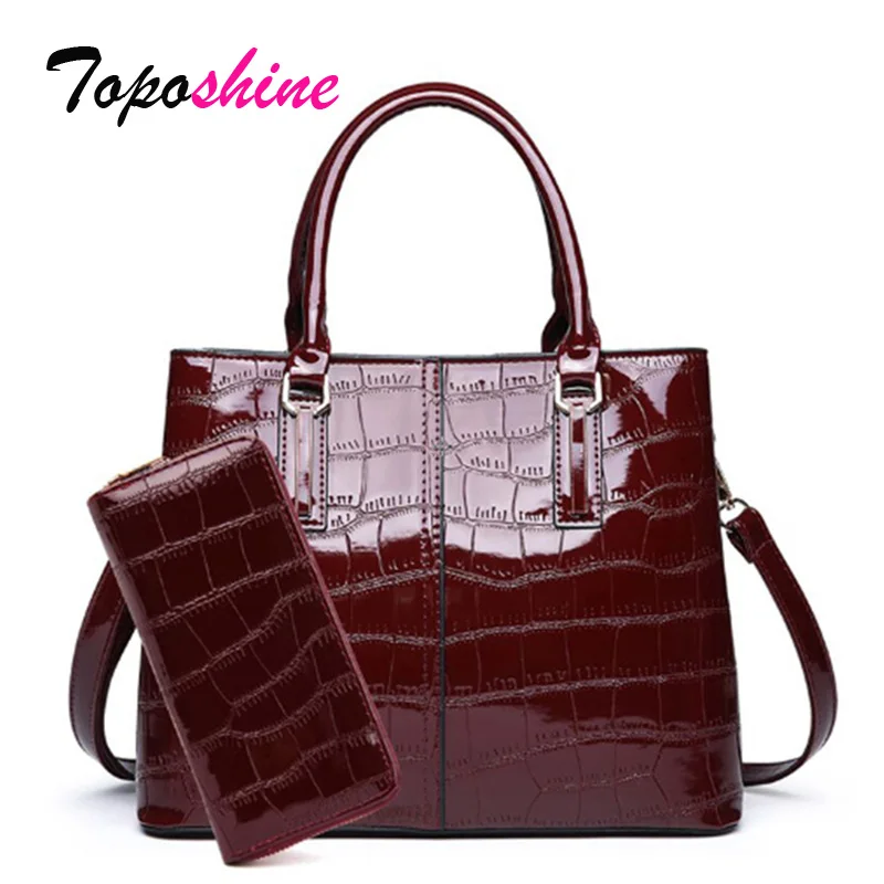

Toposhine Fashion Stone Pattern Two-Piece Composite Bag Ladies Handbag New Casual Wild Shoulder Messenger Bag