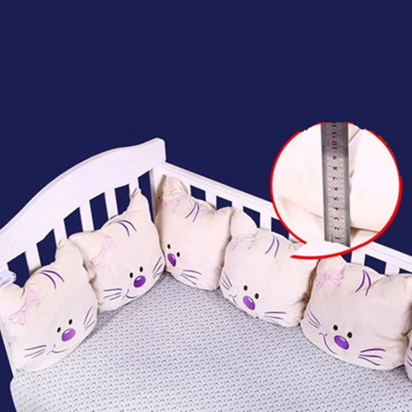 

6Pcs Cartoon Baby Cot Crib Bumper Baby Breathable Universal Anti-collision Protector Bed Surrounding Kit Bedding Supplies