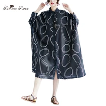 BelineRosa 2018 European Style Fashion Blouse Dresses 5XL 6XL 7XL Big Sizes Blouse Dresses Oversized Womnen Clothing XMR00085