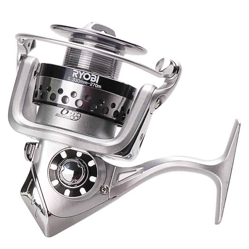 RYOBI 1500-6500 غزل الصيد بكرة 6 + 1BB 5.1: 5.0 1: 1 الغزل لفائف Carretilha Para Pesca Moulinet Peche Vissen الصيد معالجة
