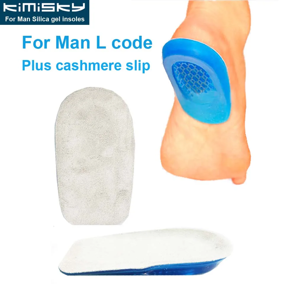 

Man Heels Fabric Gel Foot Pain Insoles Silicone Gel Insoles Shoes Pad Foot For Heel Feet care Inserts Silicone Shoe Inserts