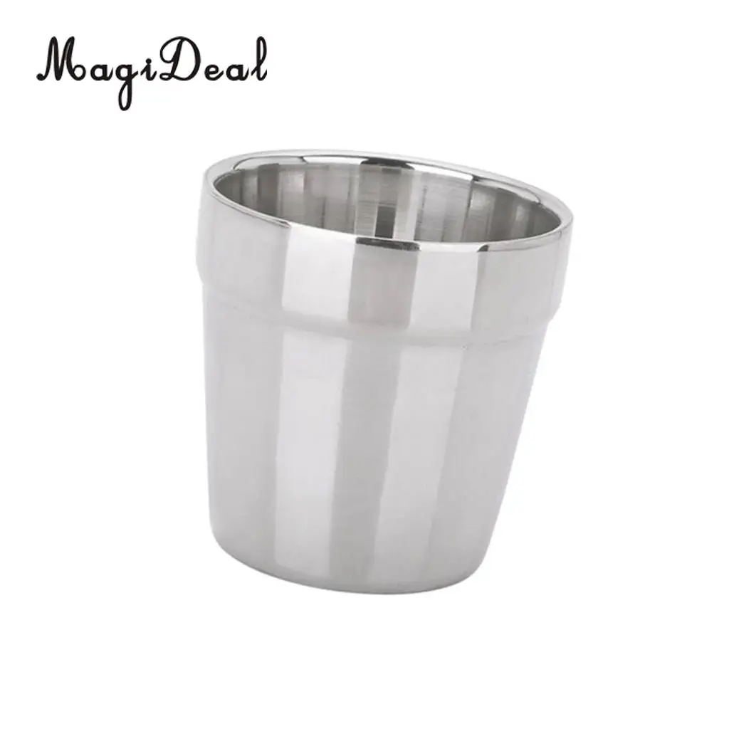 3x 180ml Modern Stainless Steel Cups Pint Cup Coffee Beer Mug Kids Tumbler