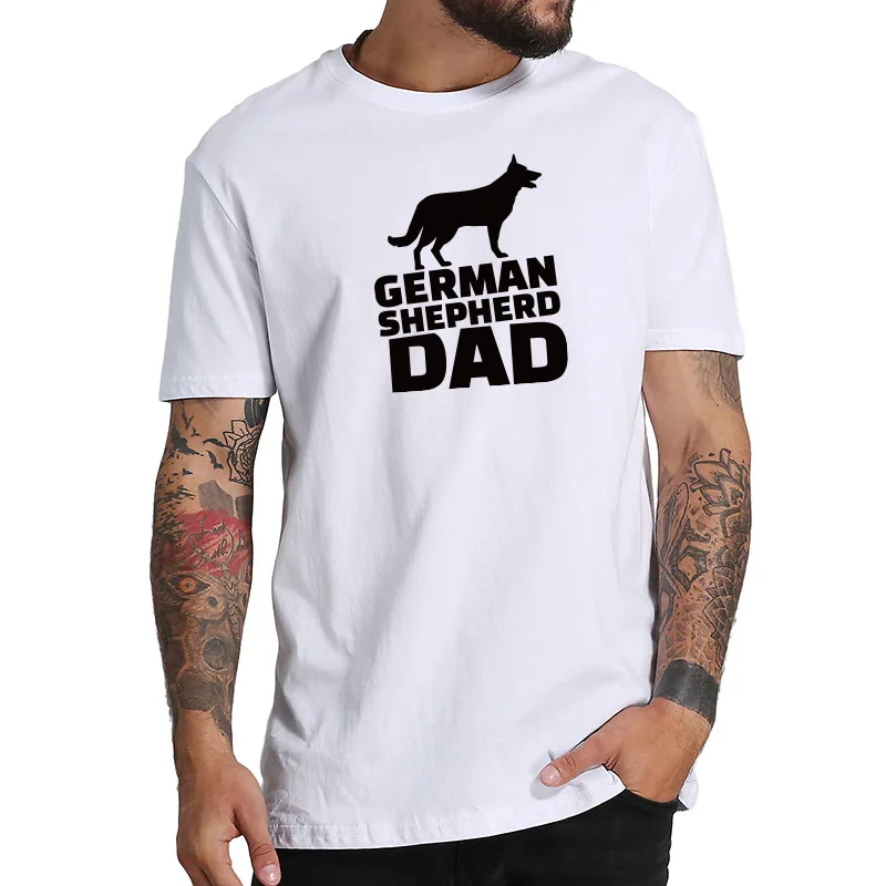 Pastor Alemán camiseta carta papá diseñado verano Tops cómodo algodón regalo del Padre Camisetas ee.uu. tamaño Pastor Alemán camiseta carta papá diseñado verano Tops cómodo algodón regalo del Padre Camisetas ee.uu. tamaño