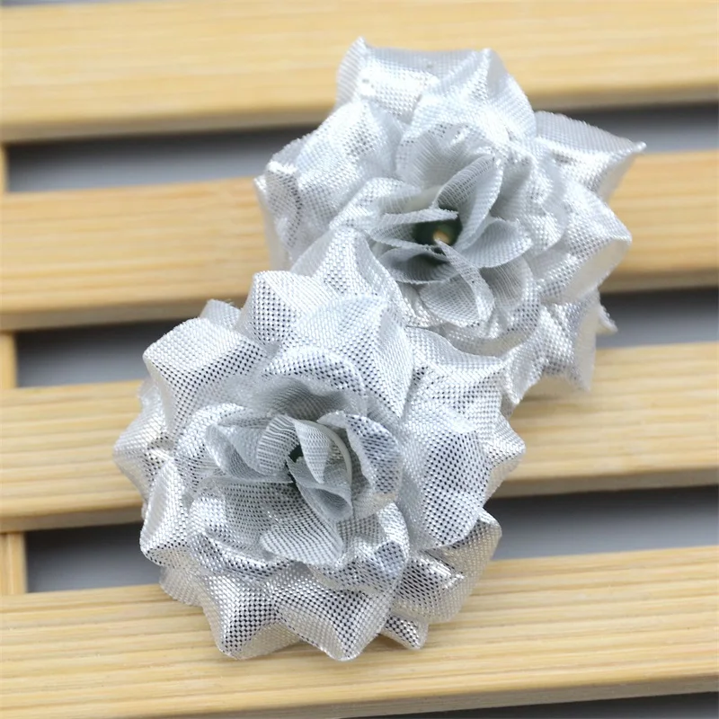 

100Pcs 4.5cm Mini Artificial Silk Rose Flower Head For Wedding Decorative Handmade DIY Scrapbooking Garland Craft Fake Flowers