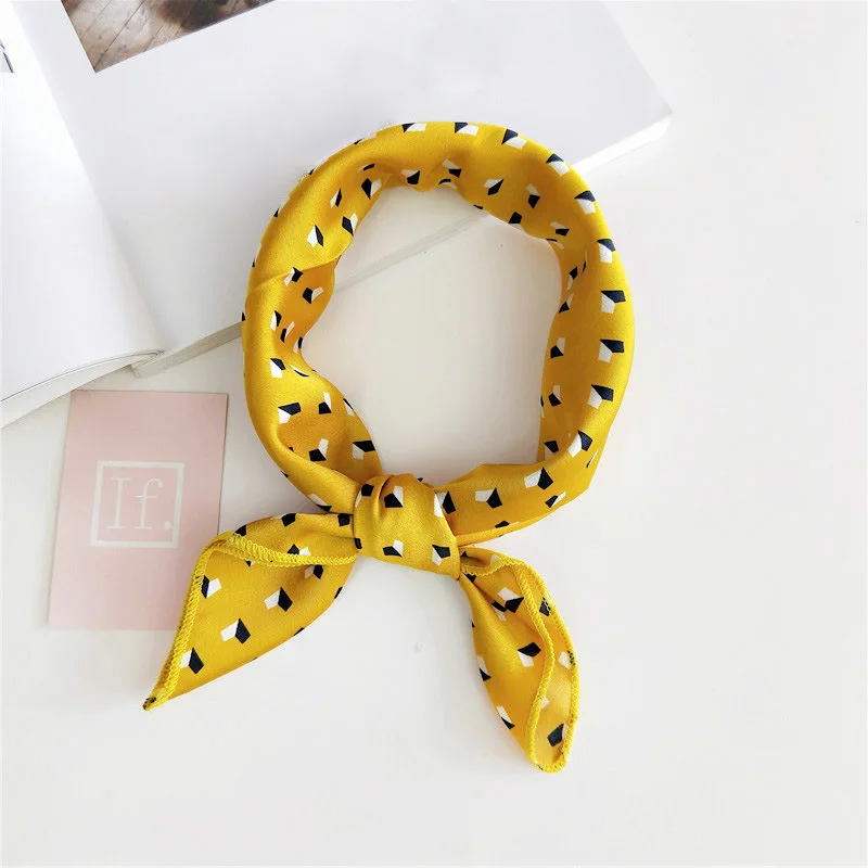 50X50CM Fashion Women Square Scarf All-match Wraps Elegant Floral Dot Spring Summer Head Neck Hair Tie Band Neckerchief 50X50CM Fashion Women Square Scarf All-match Wraps Elegant Floral Dot Spring Summer Head Neck Hair Tie Band Neckerchief