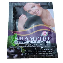 Hair Color Fast Black Hair Shampoo fruit oil a Comb Balck 5 Minutes Black Hair Dye 10pcs Hair Shampoo