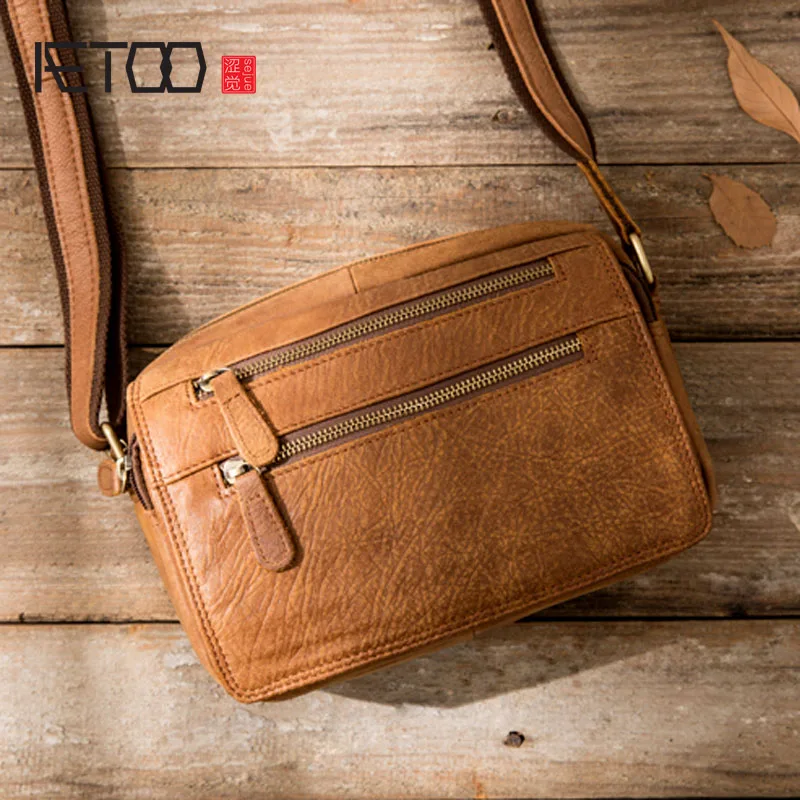 Genuine Leather Crossbody Men Messenger Bag Male Small Man Travel Shoulder Bags