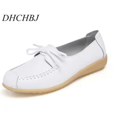 Женские Кожаные Туфли-лоферы; удобная обувь; женские мокасины на плоской подошве; однотонная женская повседневная обувь; обувь для мам