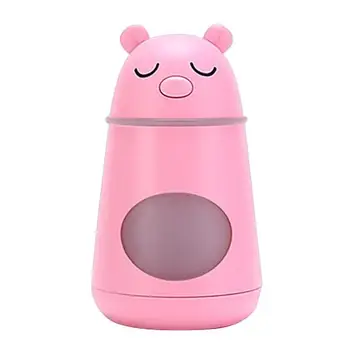 

New 3 In 1 Mute Usb Air Humidifier Bear Shape Aromatherapy Essential Oil Aroma Diffuser Cool Mist Car Purifier With Led Night
