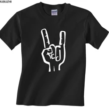 Хлопковая футболка с принтом в виде металла, рога дьявола, тяжелого металла, крутая Повседневная футболка с надписью «pride», Мужская Новая футболка shubuzhi sbz3017