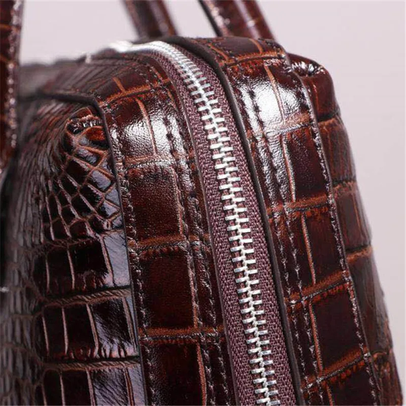 Kaisiludi кожаный портфель с крокодиловым принтом, мужская и женская сумка, деловая Модная компьютерная сумка на одно плечо, косая сумка