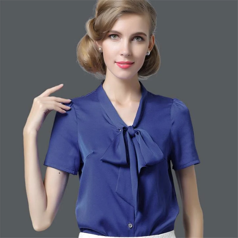 Silk Blouse Female Oversize Silk Shirts 