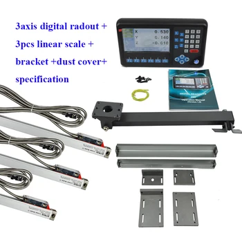 

3 Axis Dro Digital Readout Display + 3pCS Linear Encoder /Optical Encoder/Linear Glass Scale
