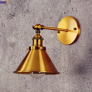 IWHD Copper Adjustable Vintage Wall Light Fixtures Bedroom Loft Industrial Arm Wall Lamp Edison Sconce Applique Murale Luminaire spider shaped water pipe wall light fixtures industrial loft style retro vintage wall lamp sconces luminaire applique murale
