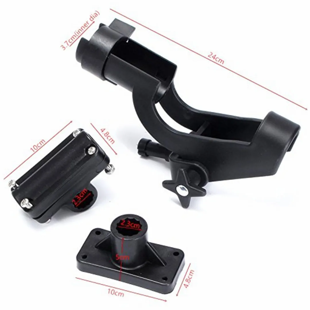 Kayak Rod Holder Side Rail Directly Installed Boat Fishing Pole Rod Stand Holder Rest Support Tools Accessories