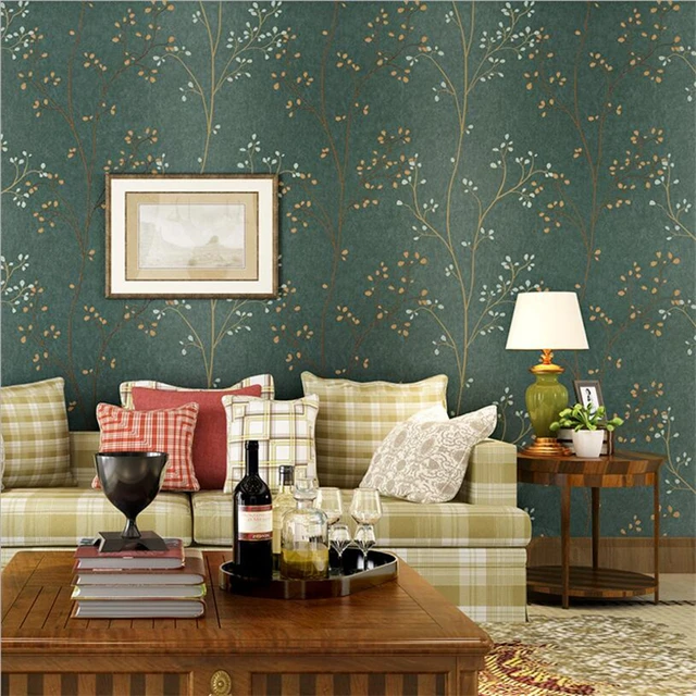 Beibehang American Retro Hijau Tua Daun Wallpaper R Tidur Ruang Beibehang American Retro Hijau Tua Daun Wallpaper R Tidur Ruang Tamu Tv Latar Belakang Dinding
