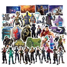 

46pcs/pack PVC Waterproof Game Fortnight Stickers Toys For MotoCar Suitcase Laptop Luggage Stickers For Chindren Toys