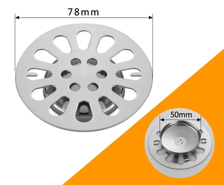 Сток в полу из нержавеющей стали покрытие перелива Круглый анти-засорение душевой слив Ловец волос для ванной комнаты стиральная машина Туалет канализация