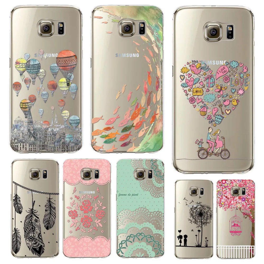 Phone Cover For Samsung Galaxy S7 Soft TPU Colorful Clear Phone Case