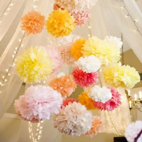 5 шт. Разноцветные бумажные цветы 8 дюймов 20 см|pom dogs|flower buttonflower coupons free shipping |