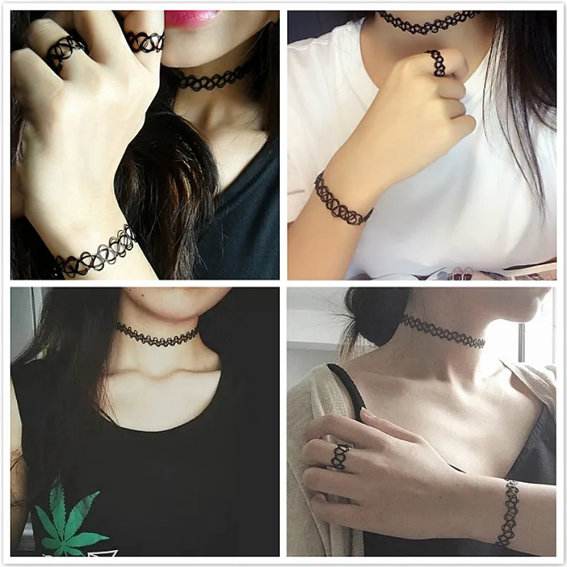 

1pcs Finger Neck Color Circular Cobwebbing Extensible Action Figure Toy Clavicle Choker Necklaces For Children Kid Girl Gift