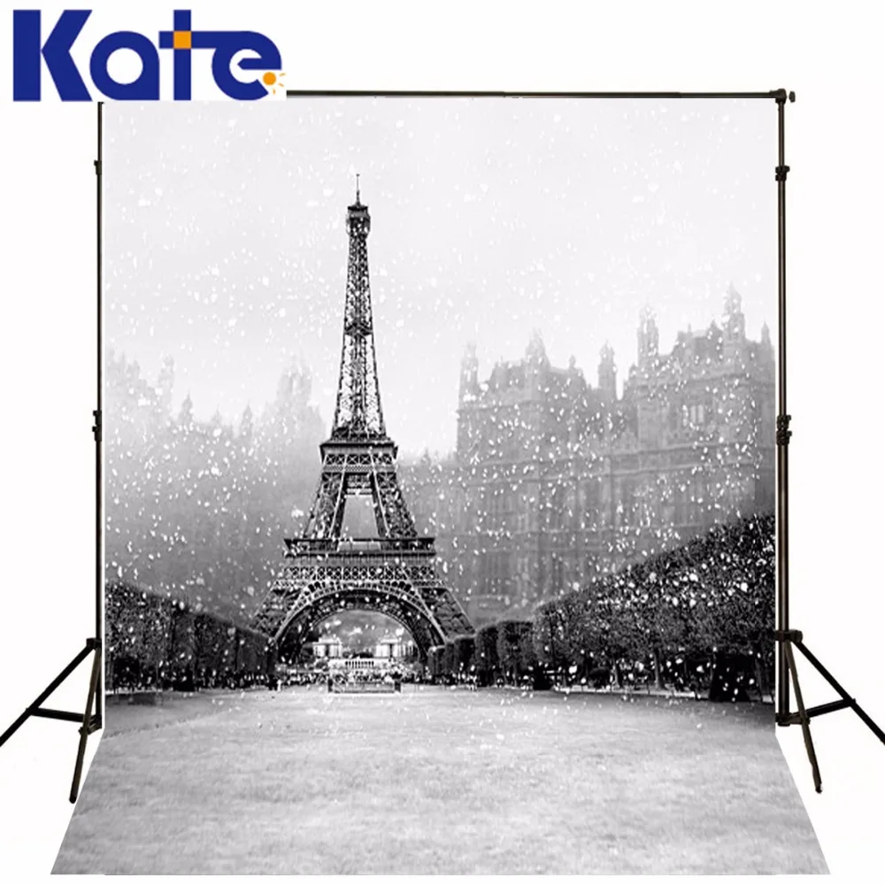 

Kate Backgrounds Frzoen Winter Snow Eiffel Tower Photography Backdrops For Christmas Background For Kids 3100 Lk