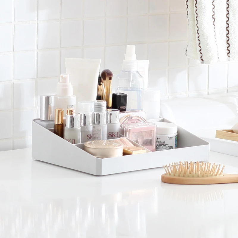  Plastic Makeup Organizer Large Capacity Cosmetic Case Dressing Table Skin Care RackDesktop Office S