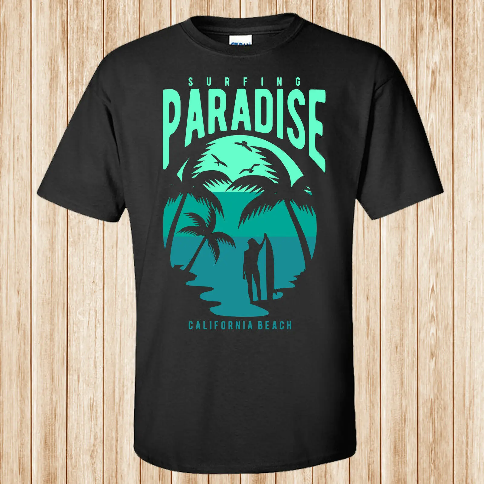 تصفح الجنة كاليفورنيا تي شيرت الشاطئ