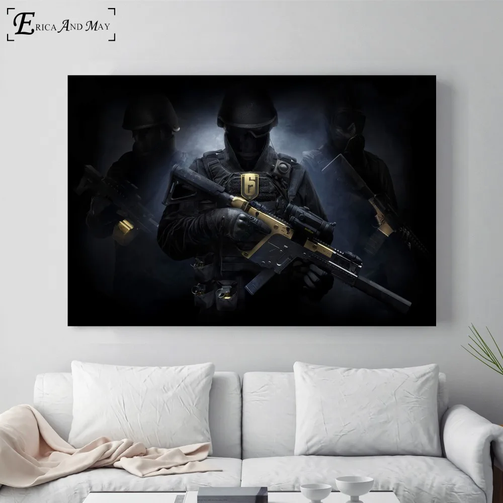 

Rainbow Six Siege Tom Clancy's Cotton Canvas Art Print Painting Poster Wall Pictures For Living Room Home Decor No Frame