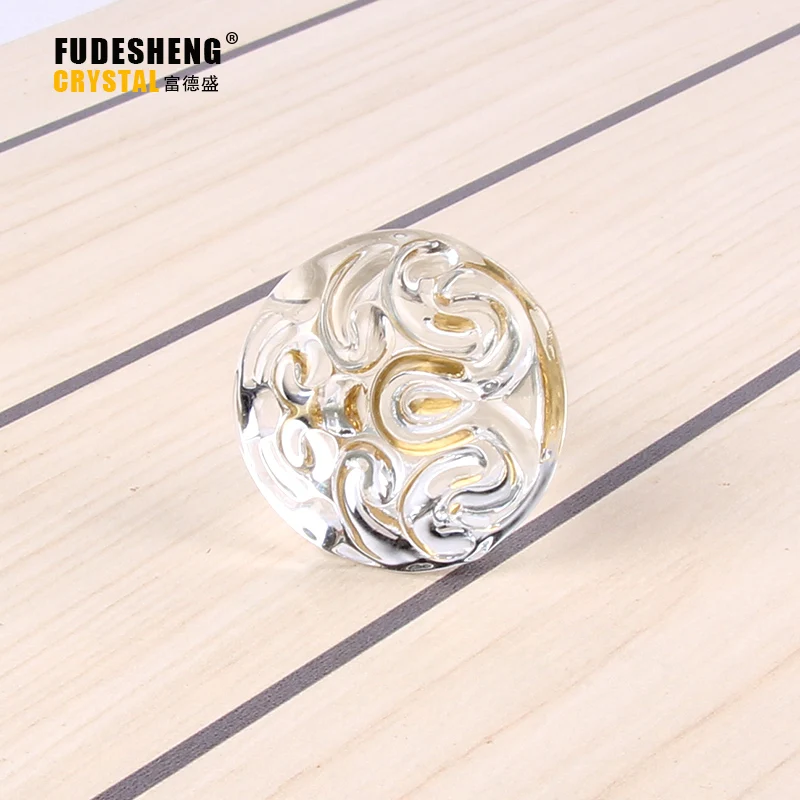 

38mm*28mm New Crystal Clear Lines of Furniture Accessories Cabinet Drawer Handle Cabinet Door Knobs Dresser