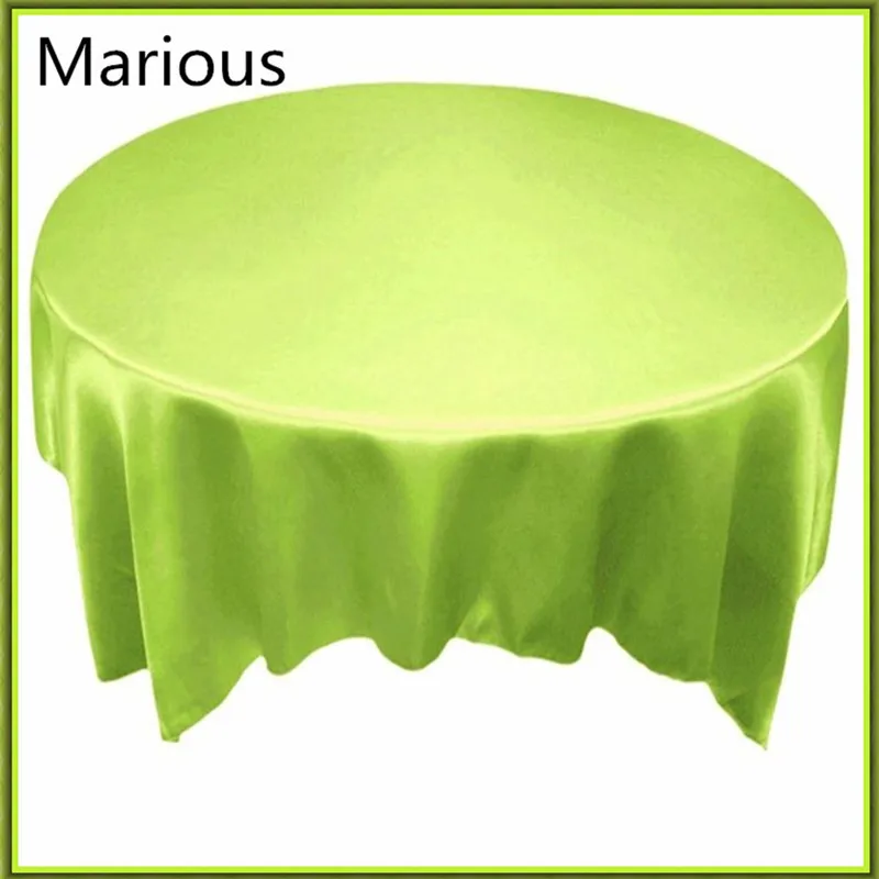 Wholesale price 140*140cm round table overlay 100 satin table overlay