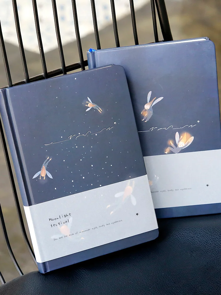 

MUMO BOGAO Night Elf Hardcover Notebook Coloring Page Diary Notebook Grid Creative Retro Notepad 1PCS