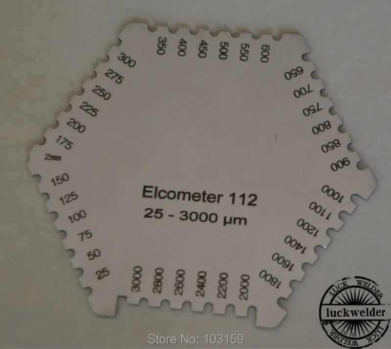 

Wet Film Comb Hexagonal Gauge 3000 um Stainless Steel Pocket Gage