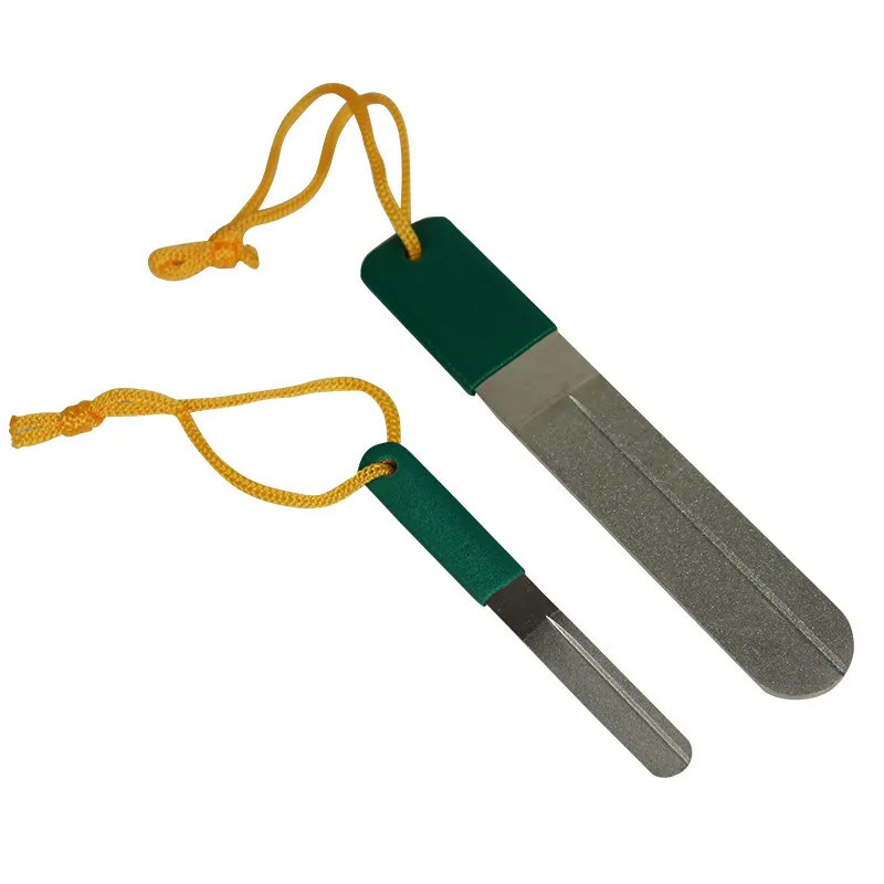 

Fishing gadgets Diamond 4inch and 6inch Fish hook sharpener Outdoor tool Mini portable Strip V slot Grooved Whetstone