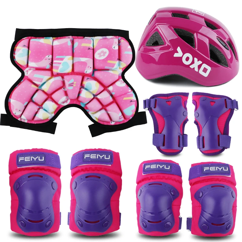 NEW Kids Roller Ice Skating Cycling Protective Gear Children Skateboard Bicycle Helmet Knee Support Elbow Hip Pad 4-8PCS Set NEW Kids Roller Ice Skating Cycling Protective Gear Children Skateboard Bicycle Helmet Knee Support Elbow Hip Pad 4-8PCS Set