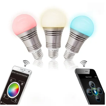 

Superbright Bluetooth LED Smart Bulb RGBW E27 Light Smartphone Controlled Dimmable Color Changing Lamp for iPhone & Android